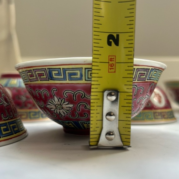 Red Mun Shou Chinese Bowls - Price per Bowl - Picture 13 of 13